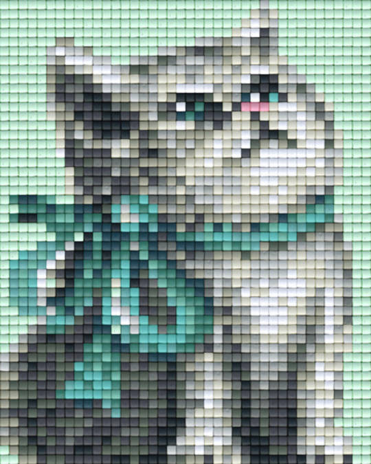 Sitting Kitten One [1] Baseplate PixelHobby Mini-mosaic Art Kits